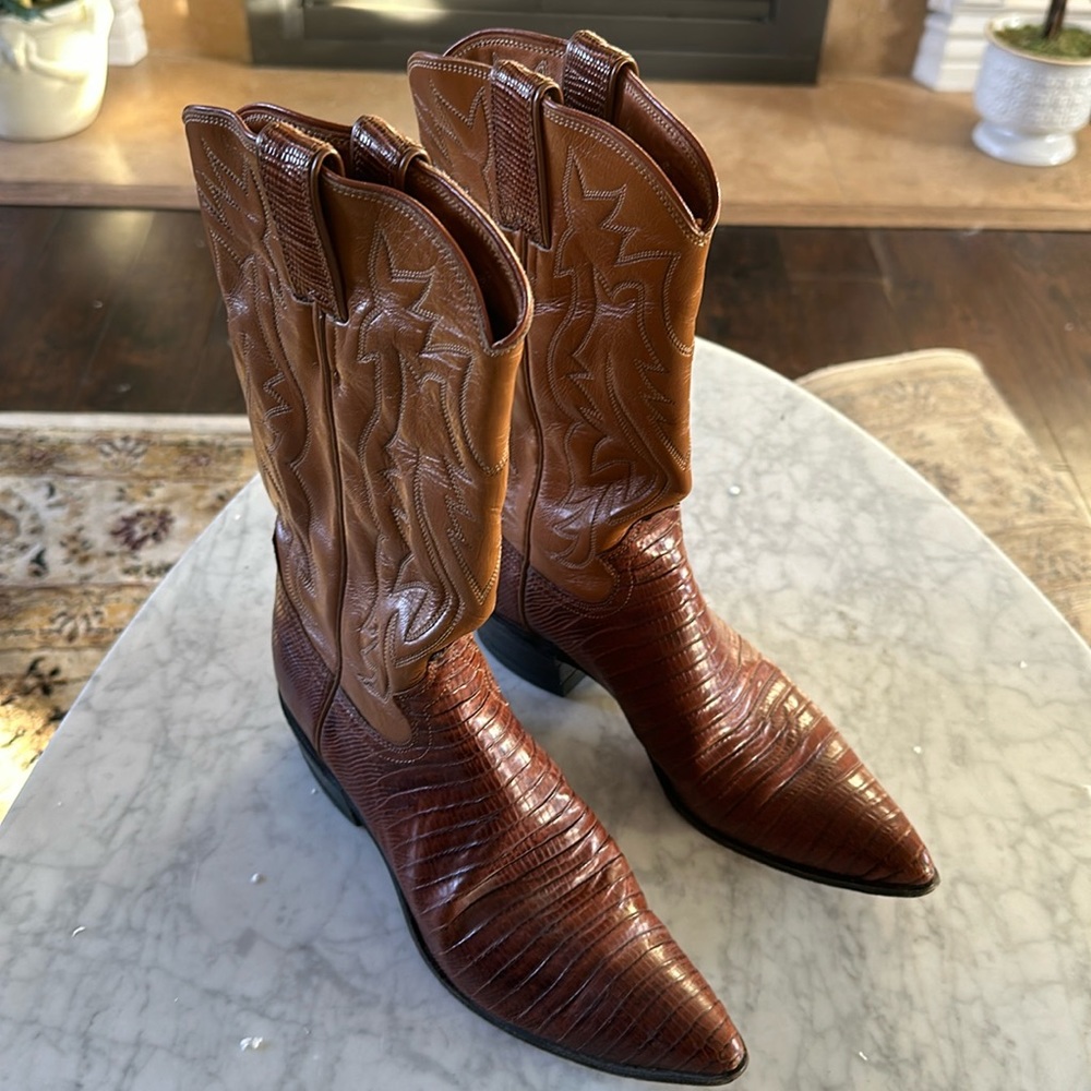 Justin Lizard Cowboy Boots